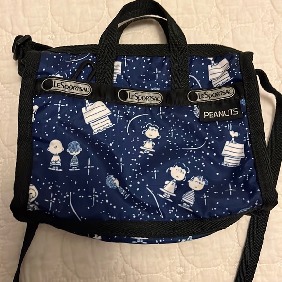 Lesportsac Handbags - Lesportsac x PEANUTS Snoopy Blue Mini Crossbody Bag Purse NWOT outer space